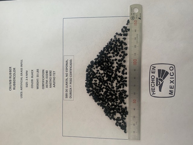 Rubber for synthetic grass